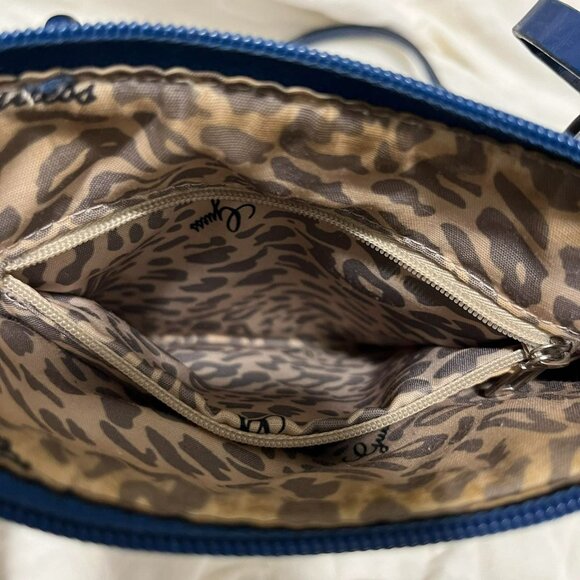 GUESS Anagram Messenger Crossbody Bag - Light Brown & Navy - Picture 4 of 5